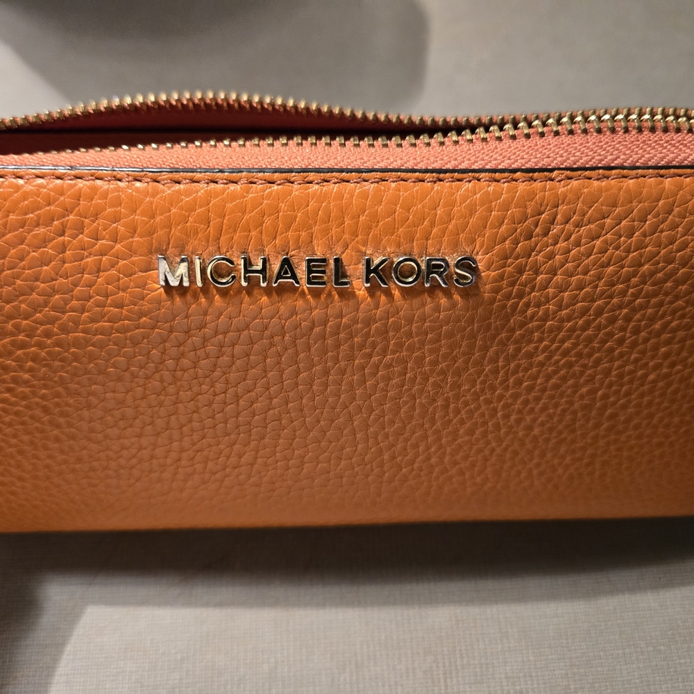 Michael Kors Orange Leather Wallet